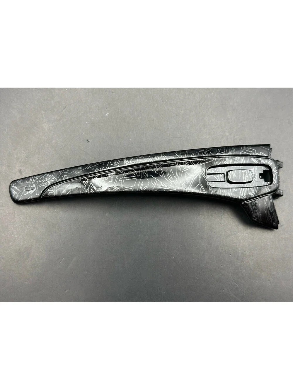 Oakley Batwolf  Polished Black w/Silver Ghost Text OEM Right Replacement Arm